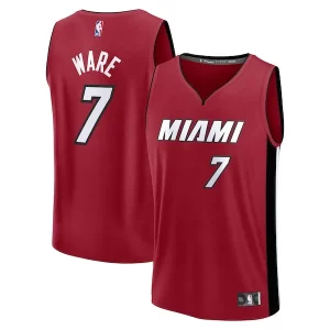 Exquisite Kel'el Ware Miami Heat Youth Fast Break Player Jersey   Statement Edition   Red to stand out at the arena