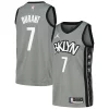 Fantastic Kevin Durant Brooklyn Nets Nike Swingman Player Jersey Statement Edition Gray/Blue for ultimate sports enthusiasts