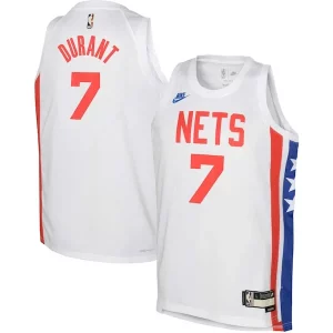 Stunning Kevin Durant Brooklyn Nets Nike Youth 2022/23 Swingman Jersey White   Classic Edition for passionate basketball fans