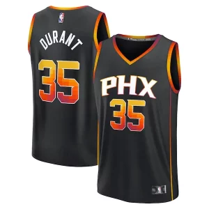 Stunning Kevin Durant Phoenix Suns Fast Break Replica Player Jersey   Statement Edition   Black for passionate basketball fans