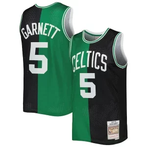 Fantastic Kevin Garnett Boston Celtics Hardwood Classics 2007/08 Split Swingman Jersey   Black/Kelly Green for passionate basketball fans