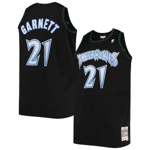 Superb Kevin Garnett Minnesota Timberwolves 1997/98 Big & Tall Hardwood Classics Swingman Jersey   Black to elevate your game - day look