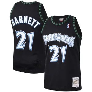Stunning Kevin Garnett Minnesota Timberwolves Hardwood Classics Swingman Jersey   Black/White perfect for showing team spirit