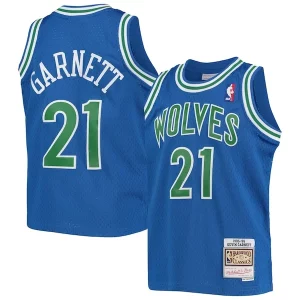 Premium Kevin Garnett Minnesota Timberwolves Youth 1995 96 Hardwood Classics Swingman Jersey   Blue for ultimate sports enthusiasts