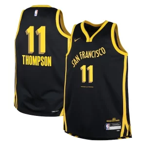Premium Klay Thompson Golden State Warriors Nike Youth Swingman Replica Jersey   City Edition   Black to elevate your game - day look