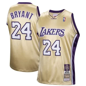 Magnificent Kobe Bryant Los Angeles Lakers Hall of Fame Class of 2020 #24 Authentic Hardwood Classics Jersey   Gold a must - have for collectors