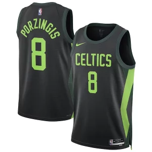 Premium Kristaps Porzingis Boston Celtics Nike Unisex 2024/25 Swingman Player Jersey   City Edition   Black a must - have for collectors