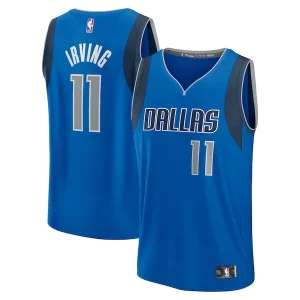 Stunning Kyrie Irving Dallas Mavericks Fast Break Replica Player Jersey   Icon Edition   Blue to elevate your game - day look