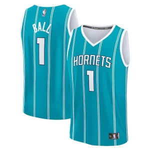 Charming LaMelo Ball Charlotte Hornets Fast Break Replica Player Jersey   Icon Edition   Teal perfect for showing team spirit