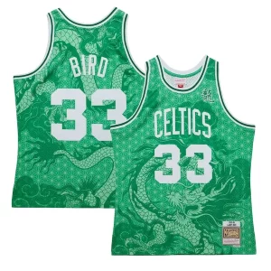 Exquisite Larry Bird Boston Celtics 1985/86 Hardwood Classics Asian Heritage 6.0 Swingman Throwback Player Jersey   Kelly Green perfect for showing team spirit