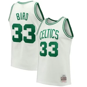 Gorgeous Larry Bird Boston Celtics Hardwood Classics 1985/86 Swingman Jersey   White/Kelly Green to elevate your game - day look