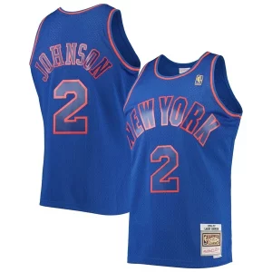 Fantastic Larry Johnson New York Knicks 1996/97 Hardwood Classics Swingman Jersey   Blue for ultimate sports enthusiasts