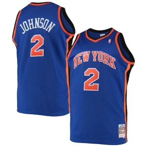Gorgeous Larry Johnson New York Knicks 1998/99 Big & Tall Hardwood Classics Swingman Jersey   Blue to stand out at the arena
