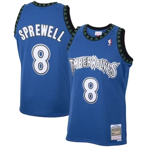 Premium Latrell Sprewell Minnesota Timberwolves 2001/02 Hardwood Classics Swingman Jersey   Blue to elevate your game - day look