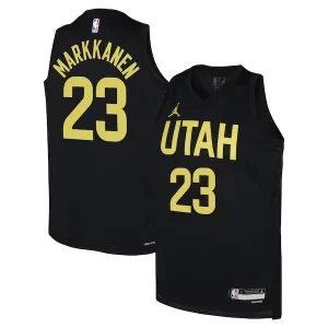 Superb Lauri Markkanen Utah Jazz Jordan Brand Youth Swingman Jersey   Statement Edition   Black for ultimate sports enthusiasts