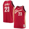 Magnificent LeBron James Cleveland Cavaliers 2003/04 Big & Tall Hardwood Classics Swingman Jersey   Red for ultimate sports enthusiasts