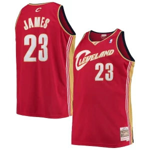 Magnificent LeBron James Cleveland Cavaliers 2003/04 Big & Tall Hardwood Classics Swingman Jersey   Red for ultimate sports enthusiasts