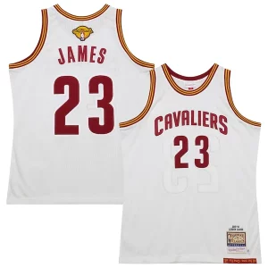 Exquisite LeBron James Cleveland Cavaliers 2015/16 Hardwood Classics Authentic Jersey   White to stand out at the arena