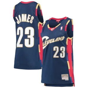 Premium LeBron James Cleveland Cavaliers Women's Hardwood Classics Swingman Jersey   Navy a must - have for collectors