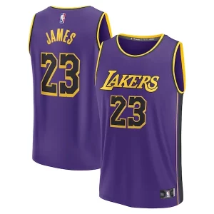 Charming LeBron James Los Angeles Lakers 2022/23 Fast Break Replica Jersey   Statement Edition   Purple for ultimate sports enthusiasts