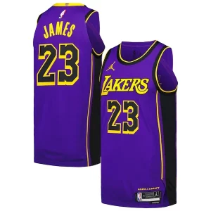 Exquisite LeBron James Los Angeles Lakers Jordan Brand Authentic Player Jersey   Statement Edition   Purple for ultimate sports enthusiasts