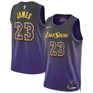 Premium LeBron James Los Angeles Lakers Nike Unisex 2024/25 Swingman Player Jersey   City Edition   Purple for ultimate sports enthusiasts