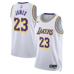 Premium LeBron James Los Angeles Lakers Nike Unisex Swingman Jersey   Association Edition   White/Gold a must - have for collectors