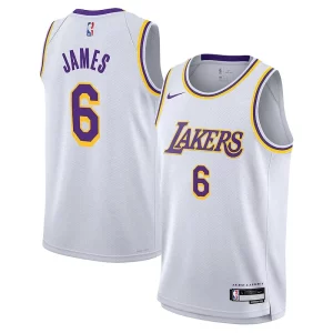 Premium LeBron James Los Angeles Lakers Nike Youth Performance Swingman Jersey   Association Edition   White to elevate your game - day look