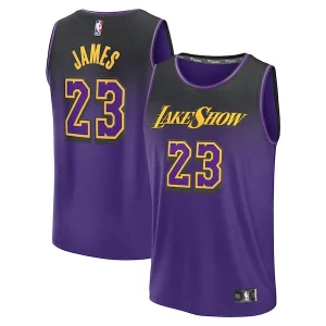 Exquisite LeBron James Los Angeles Lakers Youth 2024/25 Fast Break Player Jersey   City Edition   Purple a must - have for collectors