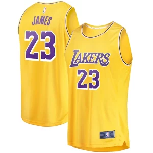 Magnificent LeBron James Los Angeles Lakers Youth Fast Break Player Jersey   Icon Edition   Gold for ultimate sports enthusiasts