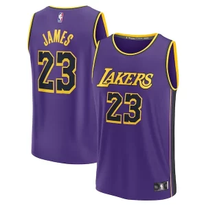 Superb LeBron James Los Angeles Lakers Youth Fast Break Replica Player Jersey   Statement Edition   Purple a must - have for collectors