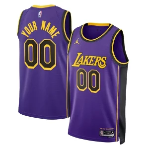 Exquisite Los Angeles Lakers Jordan Brand Unisex 2022/23 Swingman Custom Jersey   Statement Edition   Purple to stand out at the arena