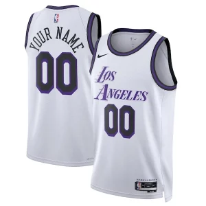 Gorgeous Los Angeles Lakers Nike Unisex 2022/23 Swingman Custom Jersey   City Edition   White a must - have for collectors