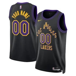 Premium Los Angeles Lakers Nike Unisex 2023/24 Custom Swingman Jersey   Black   City Edition to elevate your game - day look