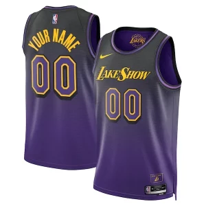 Gorgeous Los Angeles Lakers Nike Unisex 2024/25 Custom Swingman Jersey   City Edition   Purple to stand out at the arena
