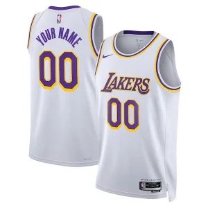 Charming Los Angeles Lakers Nike Unisex Swingman Custom Jersey White   Association Edition perfect for showing team spirit