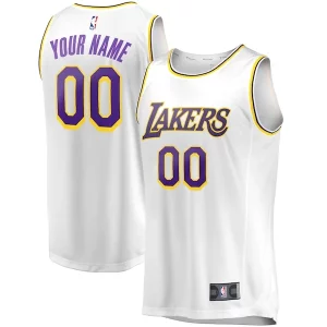 Premium Los Angeles Lakers Youth Fast Break Replica Custom Jersey   Association Edition   White to elevate your game - day look