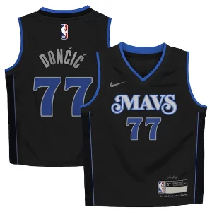 Gorgeous Luka Dončić Dallas Mavericks Nike Preschool Swingman Replica Jersey   City Edition   Black perfect for showing team spirit