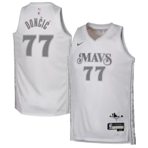 Gorgeous Luka Dončić Dallas Mavericks Nike Youth 2024/25 Swingman Player Jersey   City Edition   White for passionate basketball fans