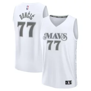 Superb Luka Dončić Dallas Mavericks Youth 2024/25 Fast Break Player Jersey   City Edition   White perfect for showing team spirit