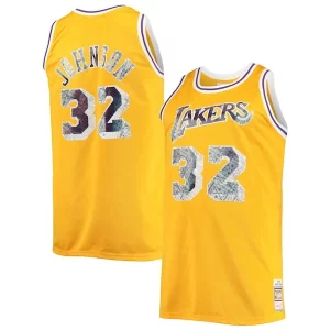 Magnificent Magic Johnson Los Angeles Lakers Big & Tall 1984/85 NBA 75th Anniversary Diamond Swingman Jersey   Gold to stand out at the arena