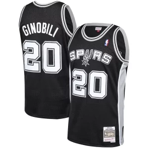 Gorgeous Manu Ginobili San Antonio Spurs 2002 03 Hardwood Classics Player Swingman Jersey   Black to stand out at the arena