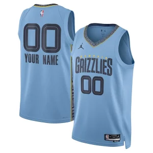Exquisite Memphis Grizzlies Jordan Brand Unisex 2022/23 Swingman Custom Jersey   Statement Edition   Blue to elevate your game - day look