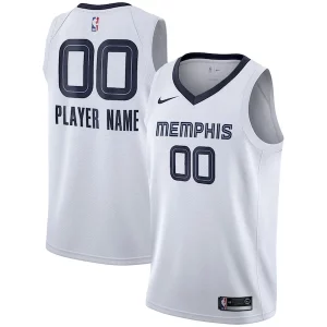 Exquisite Memphis Grizzlies Nike 2020/21 Swingman Custom Jersey   Association Edition   White perfect for showing team spirit
