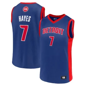 Fantastic Men's Killian Hayes Blue Detroit Pistons Team Player Jersey for ultimate sports enthusiasts
