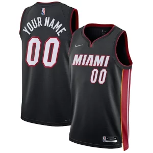 Stunning Miami Heat Nike 2021/22 Diamond Swingman Custom Jersey   Icon Edition   Black for passionate basketball fans