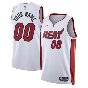 Charming Miami Heat Nike Unisex Swingman Custom Jersey White   Association Edition perfect for showing team spirit