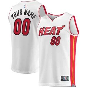 Exquisite Miami Heat Youth Fast Break Custom Replica Jersey   Association Edition   White to elevate your game - day look