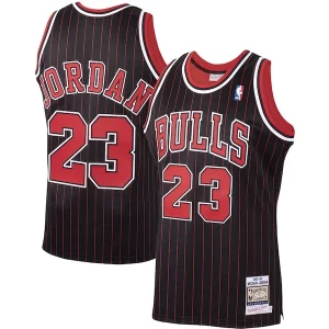 Magnificent Michael Jordan Chicago Bulls 1995/96 Hardwood Classics Authentic Jersey   Black/Scarlet/White a must - have for collectors