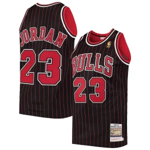 Charming Men's Chicago Bulls Michael Jordan Black 1996/97 Hardwood Classics Authentic Jersey for passionate basketball fans